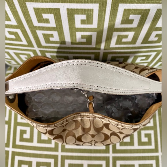 SOLD! COACH Signature Brown Jacquard Leather Bag & Turnlock Slim Envelope Wallet - Picture 10 of 15